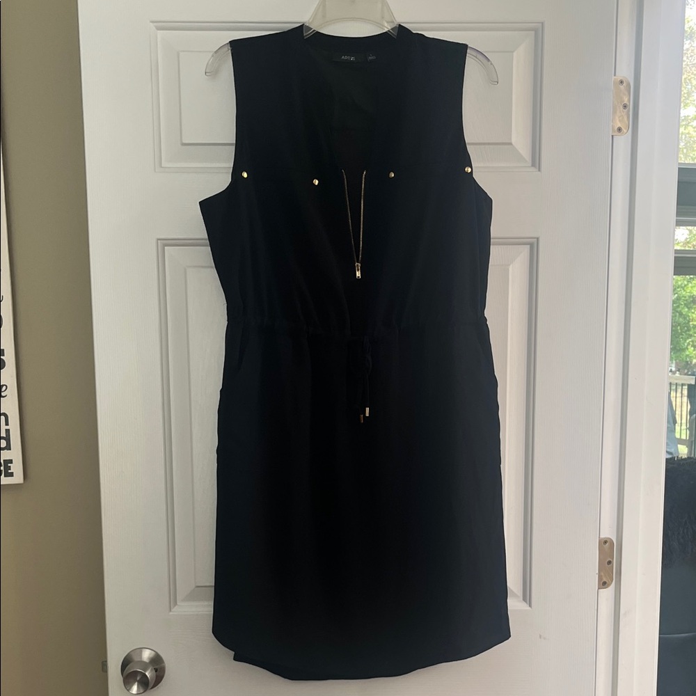 Apt. 9 Black Mini Dress with Gold Accents